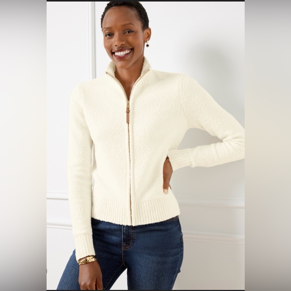 Talbots Cream Teddy Jacket